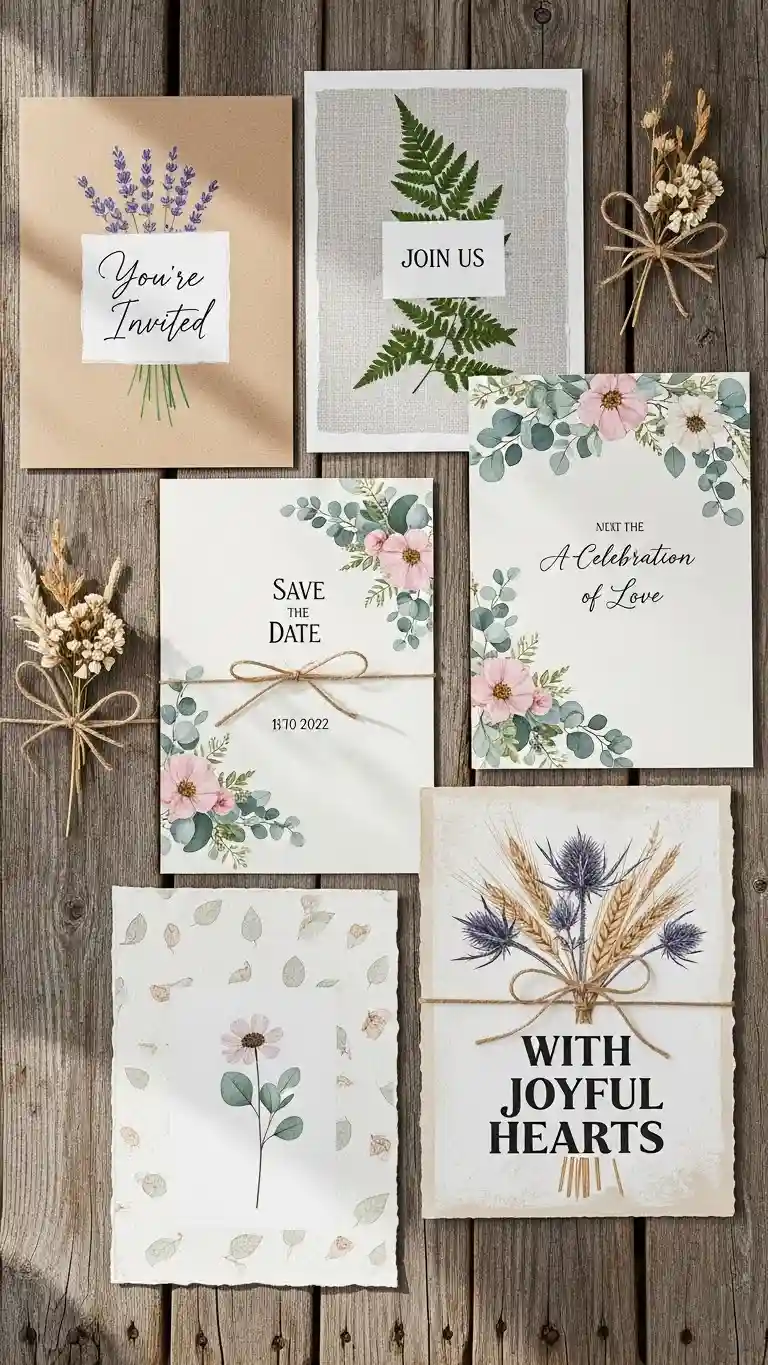 Aisle Runners with Coastal Motifs 14 Rustic Floral Wedding Invitation Template