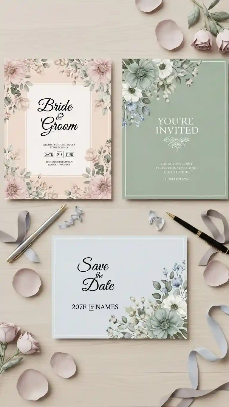 Aisle Runners with Coastal Motifs 17-Customizable Tonal Floral Wedding Invitation Template