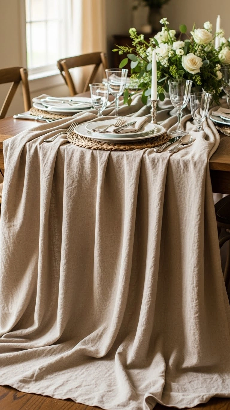 Aisle Runners with Coastal Motifs 6. Oversized Table Runners for Visual Drama