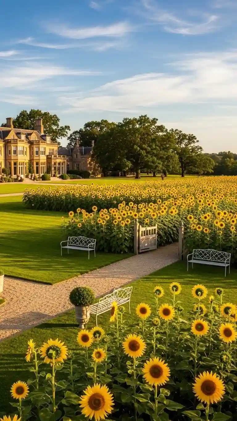 Aisle Runners with Coastal Motifs 6. Sunflower Meadow Estate