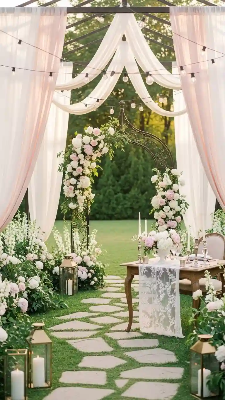 Aisle Runners with Coastal Motifs Cherry Blossom Garden Retreat