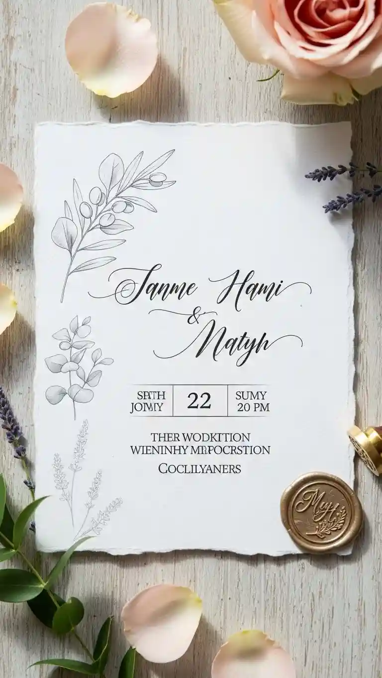 Aisle Runners with Coastal Motifs 1-Handmade Deckled Edge Paper Invitations