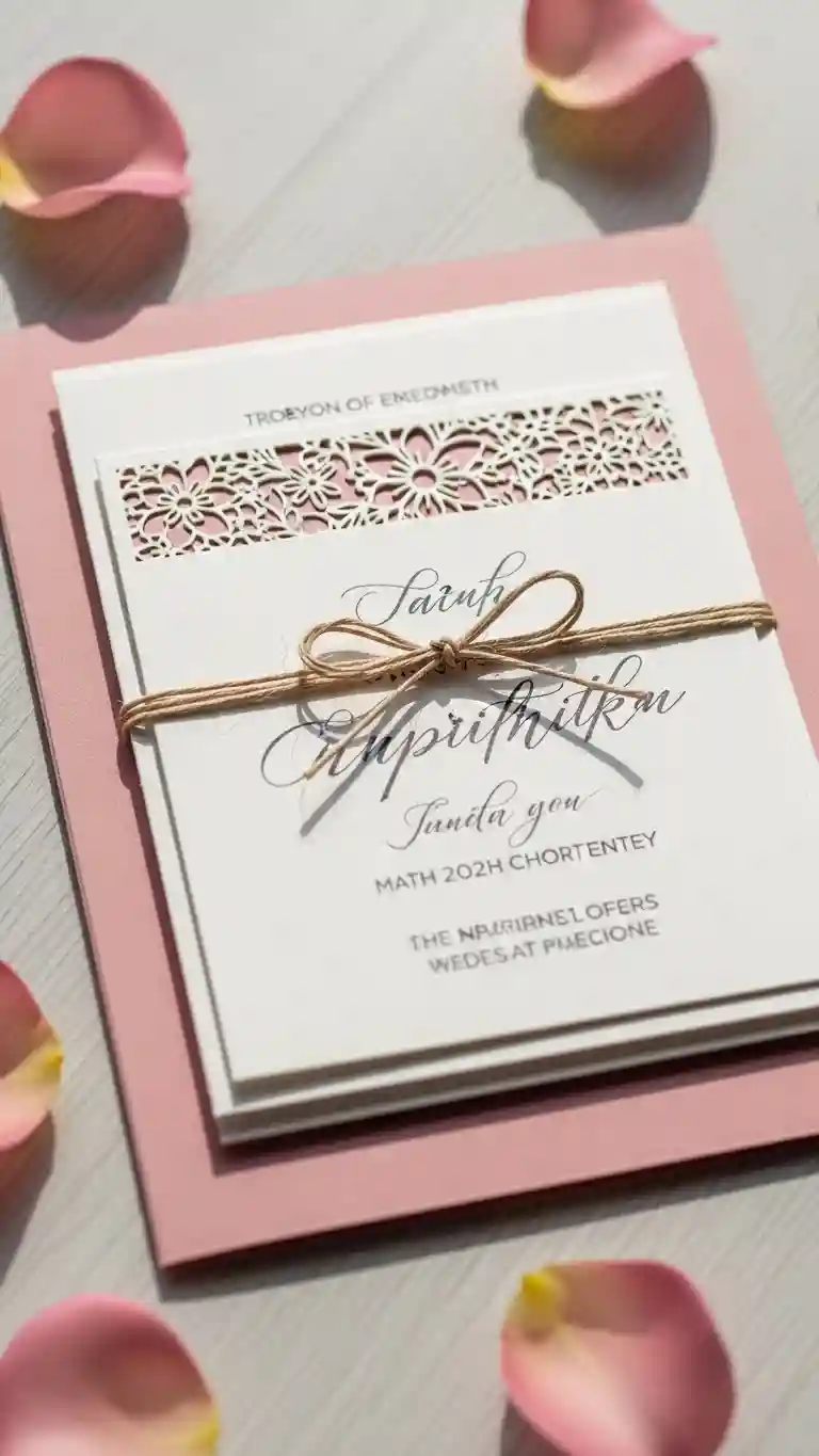 Aisle Runners with Coastal Motifs Layered Cardstock Invitation Suites