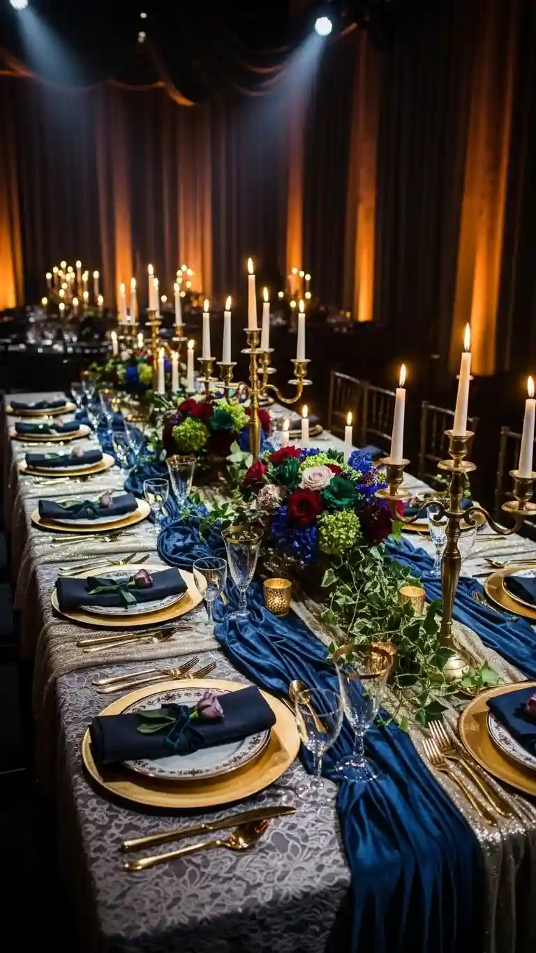 Aisle Runners with Coastal Motifs 16. Reception Styling with Layered Textures and Drama