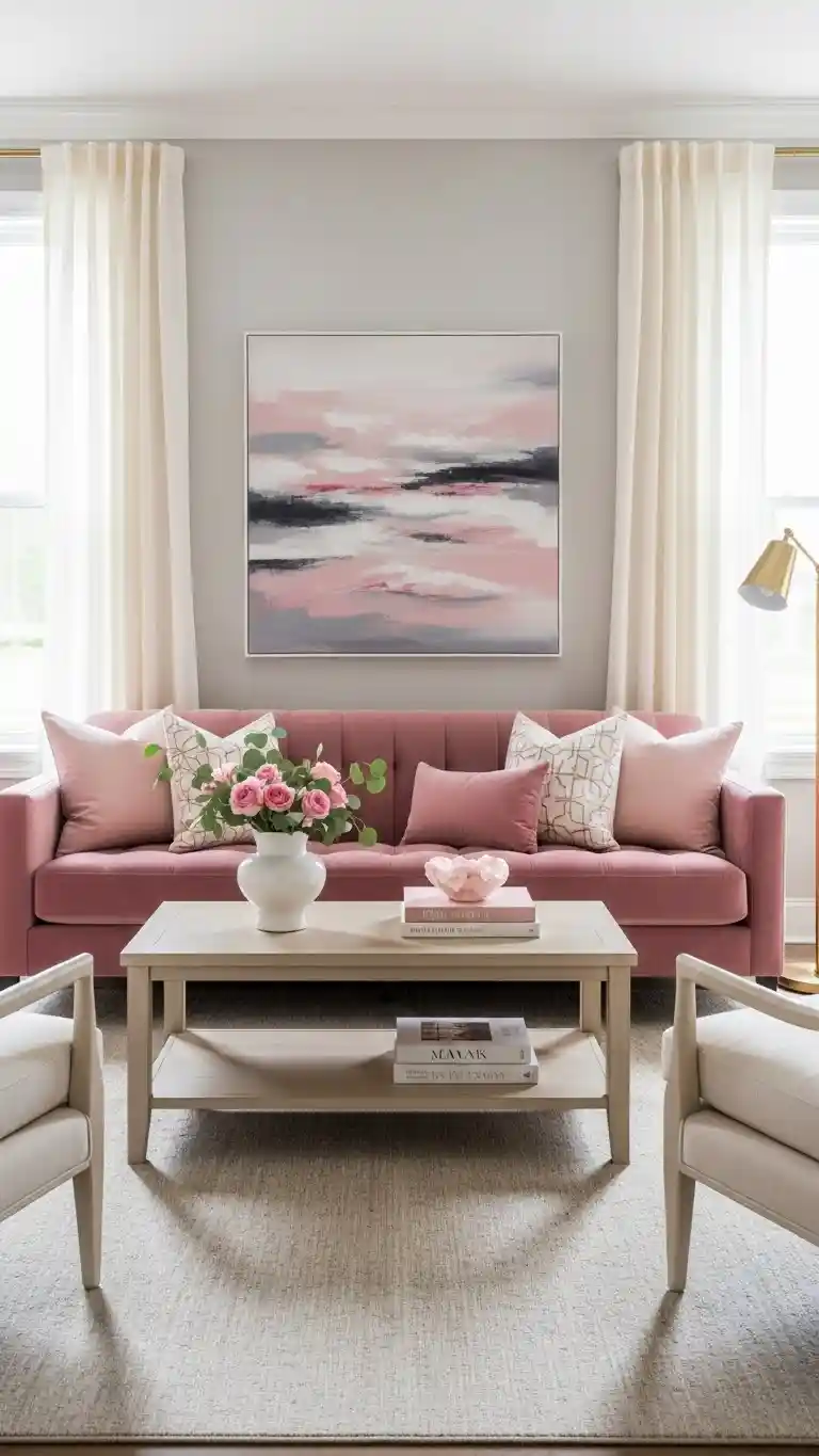 21 Pink Wedding Ceremony Decor Ideas That Feel Soft & Dreamy 27 Pink Decor with Neutral Elements for a Sophisticated Look