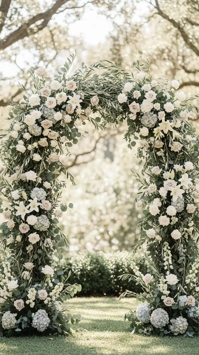 21 Neutral Wedding Ceremony Décor Ideas You’ll Love 8 Neutral-Toned Floral Arches for a Soft and Serene Backdrop