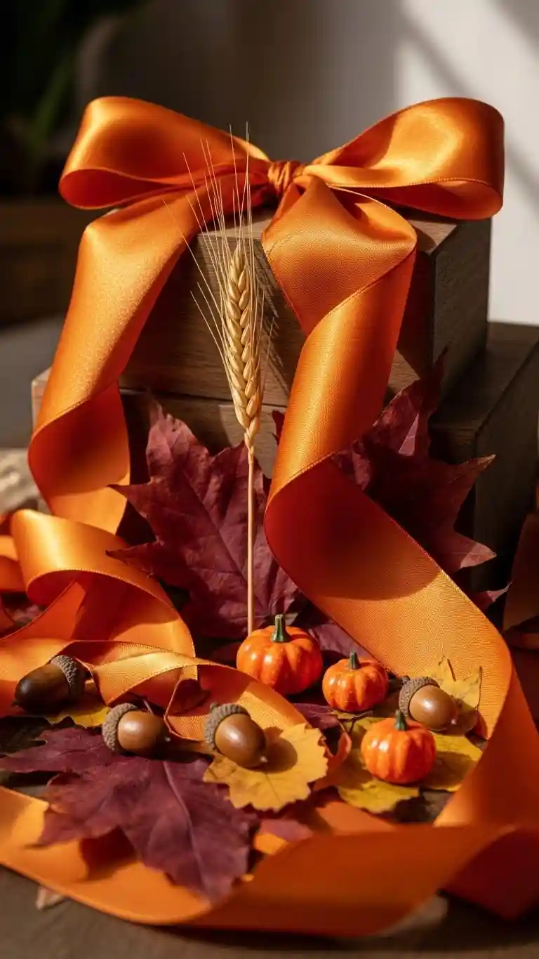 Burnt Orange Ribbon Accents Burnt Orange Ribbon Accents