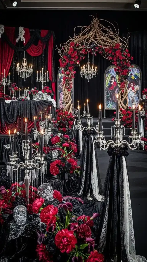 23 Breathtaking Gothic Wedding Ceremony Decor Ideas You’ll Love 4 Components of Gothic Wedding Ceremony Decor