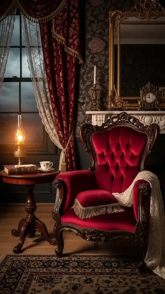 23 Breathtaking Gothic Wedding Ceremony Decor Ideas You’ll Love 8 Victorian-Style Seating Accents