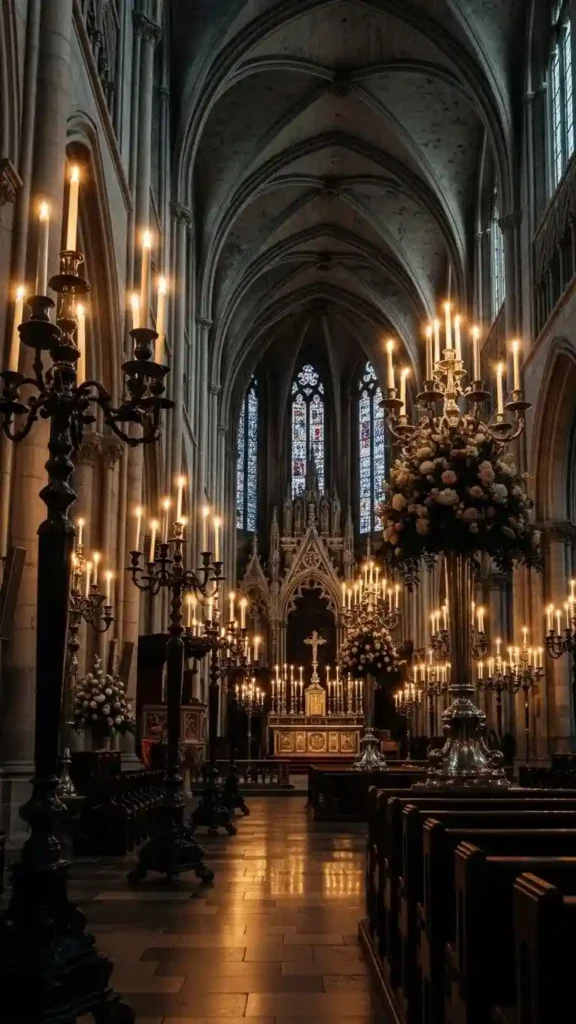 23 Breathtaking Gothic Wedding Ceremony Decor Ideas You’ll Love 10 Gothic Candlesticks and Candelabras