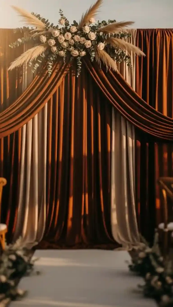21 Stunning Brown Wedding Ceremony Ideas to Try 8 Brown Ceremony Backdrop