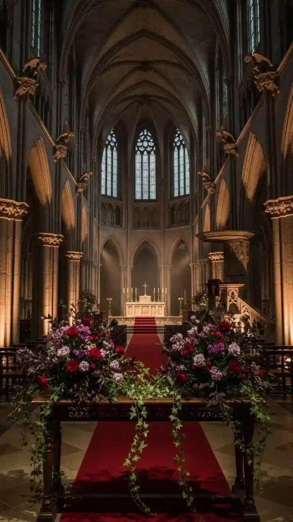 23 Breathtaking Gothic Wedding Ceremony Decor Ideas You’ll Love 12 Moody Lighting Techniques