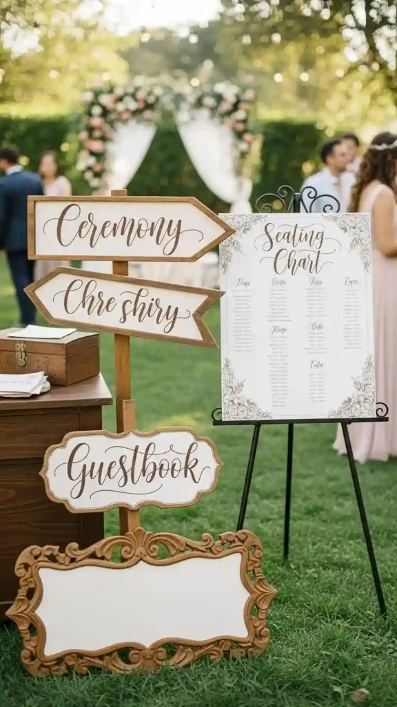 21 Stunning Brown Wedding Ceremony Ideas to Try 19 Brown Calligraphy Signs for Elegant Ceremony Guidance