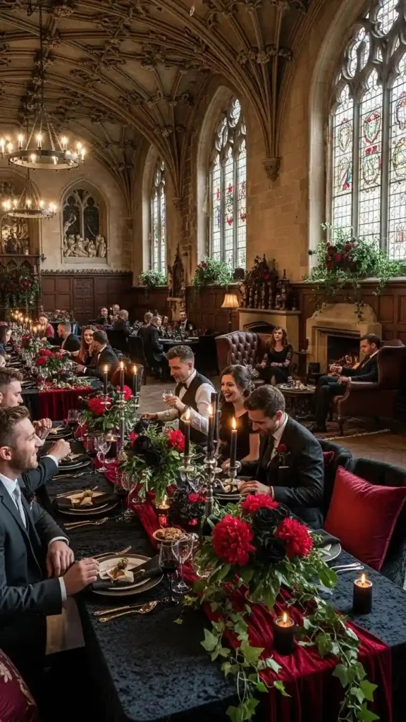 23 Breathtaking Gothic Wedding Ceremony Decor Ideas You’ll Love 29 Balancing Drama with Comfort