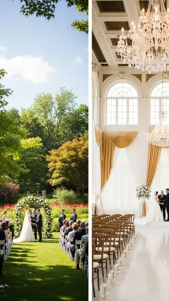 How to Plan the Perfect Wedding Ceremony: 21 Smart Tips 6 Decide on Indoor vs. Outdoor Settings Thoughtfully