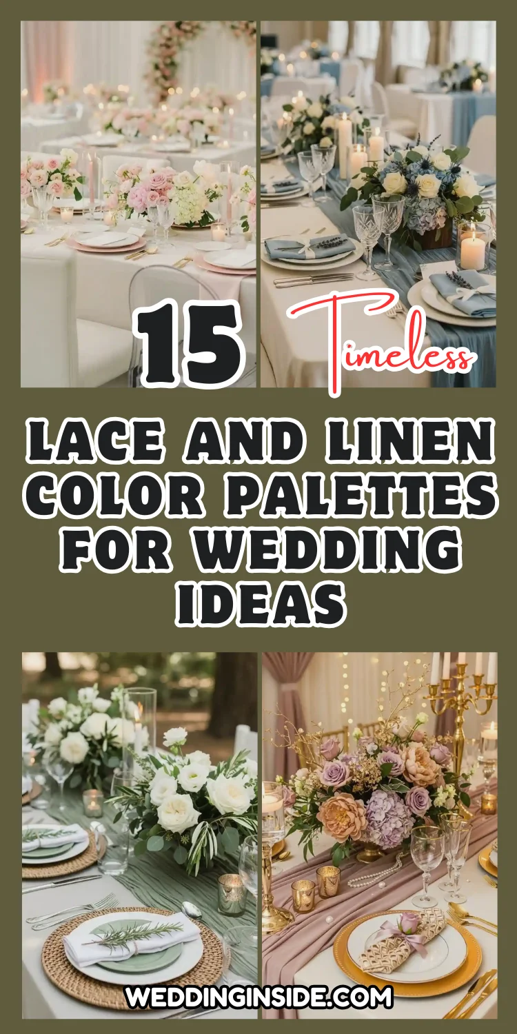 Lace and Linen Color Palettes for Wedding: Elegant & Timeless Ideas 2 15 Lace and Linen Color Palettes for Wedding Ideas