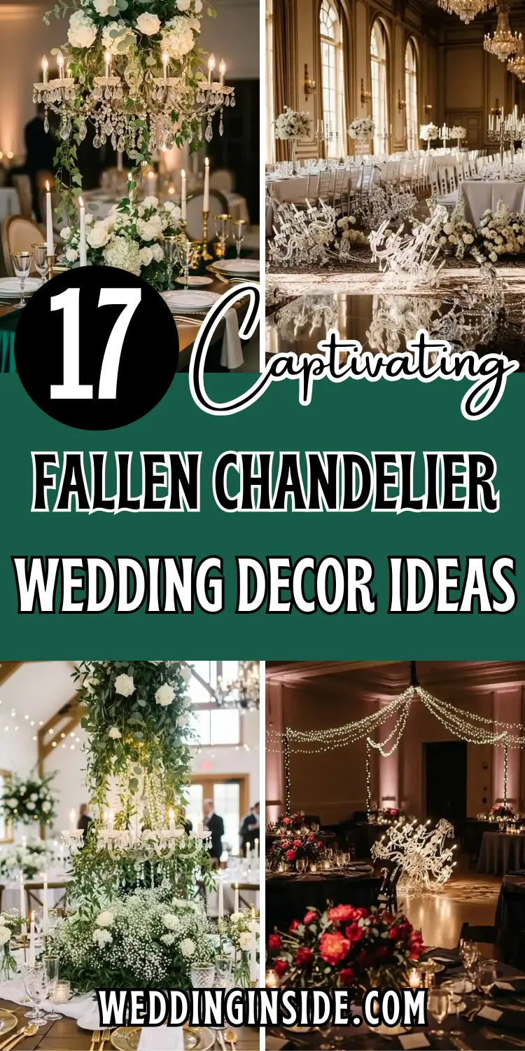 Fallen Chandelier Wedding Decor Ideas 2 17 Fallen Chandelier Wedding Decor Ideas