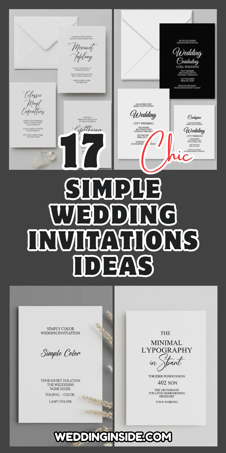 Simple Wedding Invitations That Feel Timeless & Chic 2 17 Simple Wedding Invitations Ideas