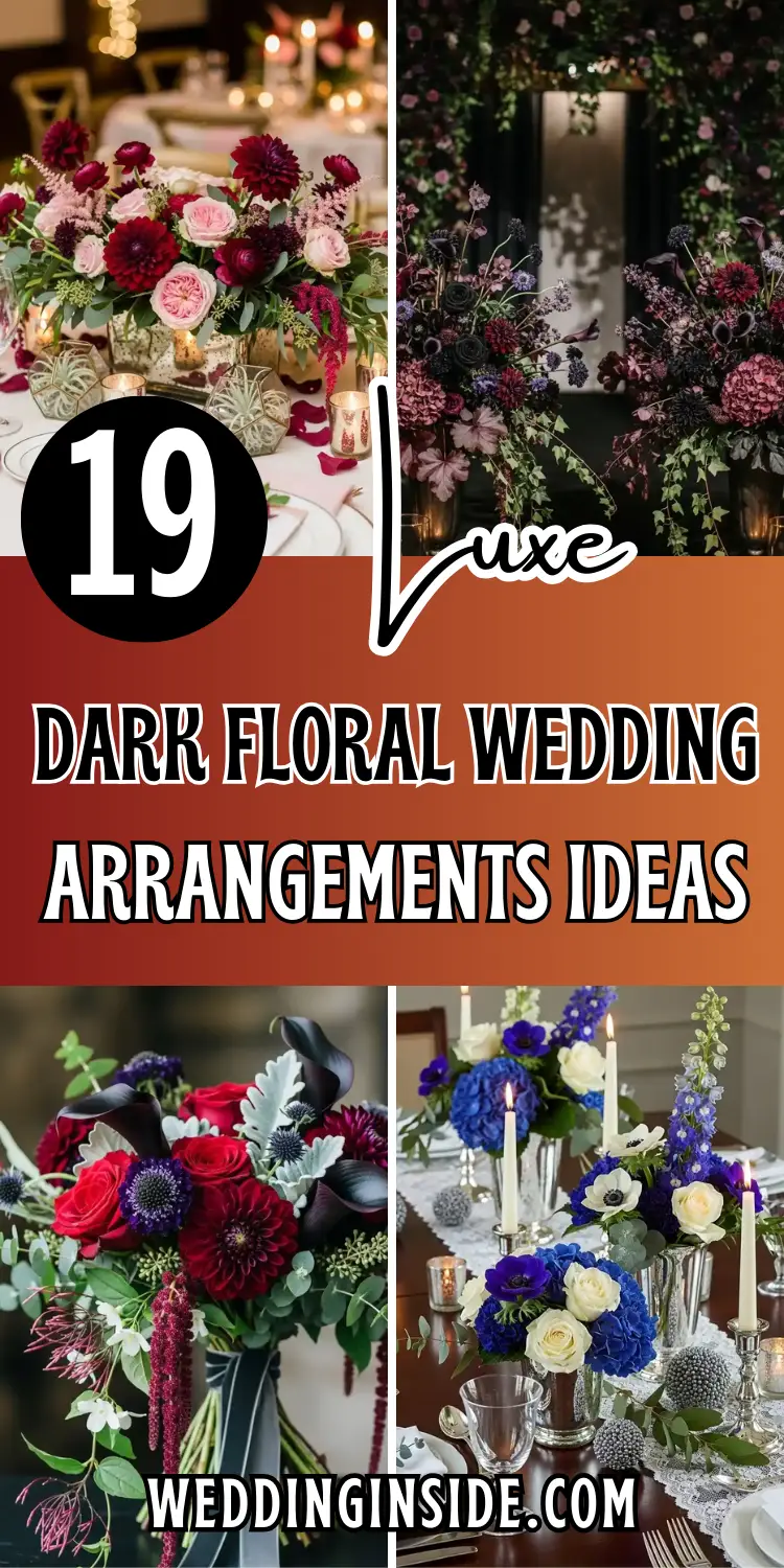 Dark Floral Wedding Arrangements Ideas That Wow 2 19 Dark Floral Wedding Arrangements Ideas