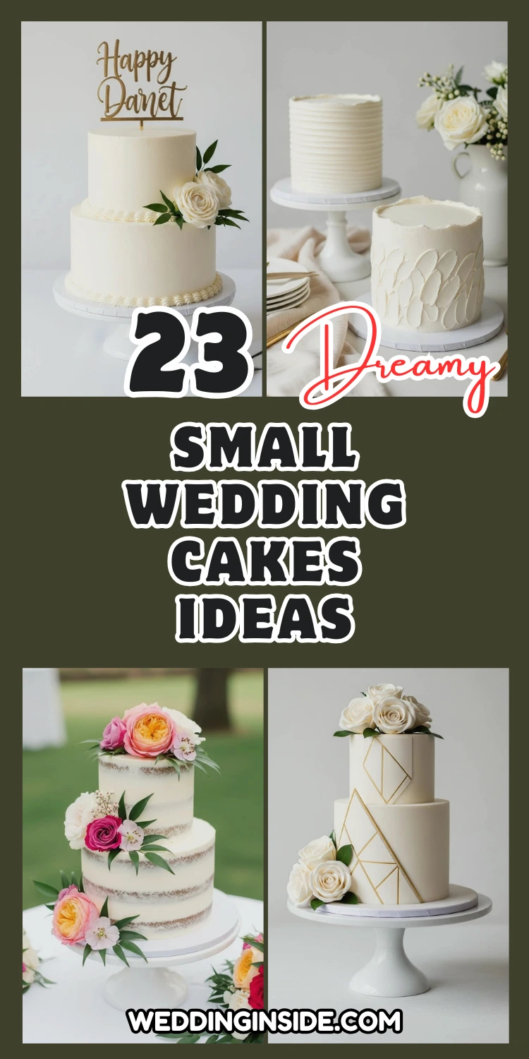Small Wedding Cakes That Make a Big Impression 2 23 Small Wedding Cakes Ideas