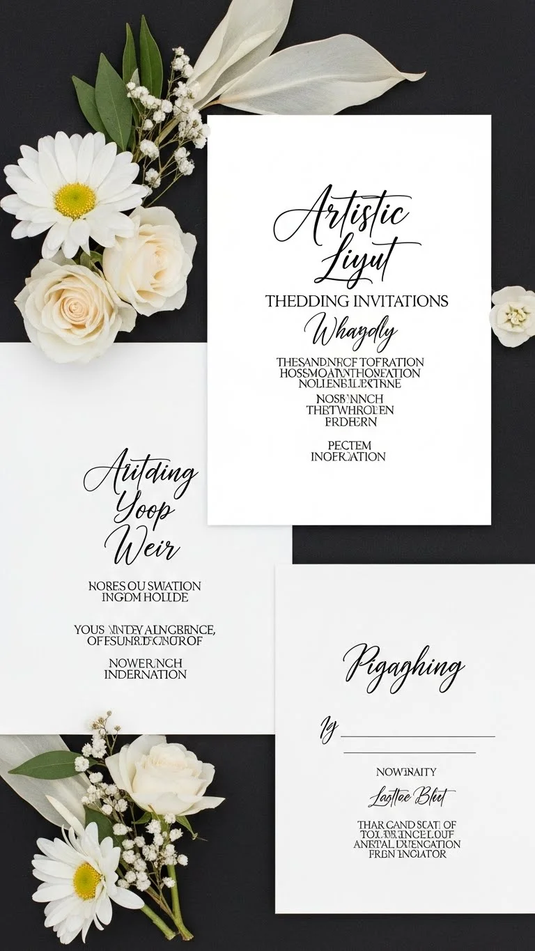 Creative Wedding Invitations Design Ideas for Your Big Day 26 Artistic Layout Wedding Invitations Design