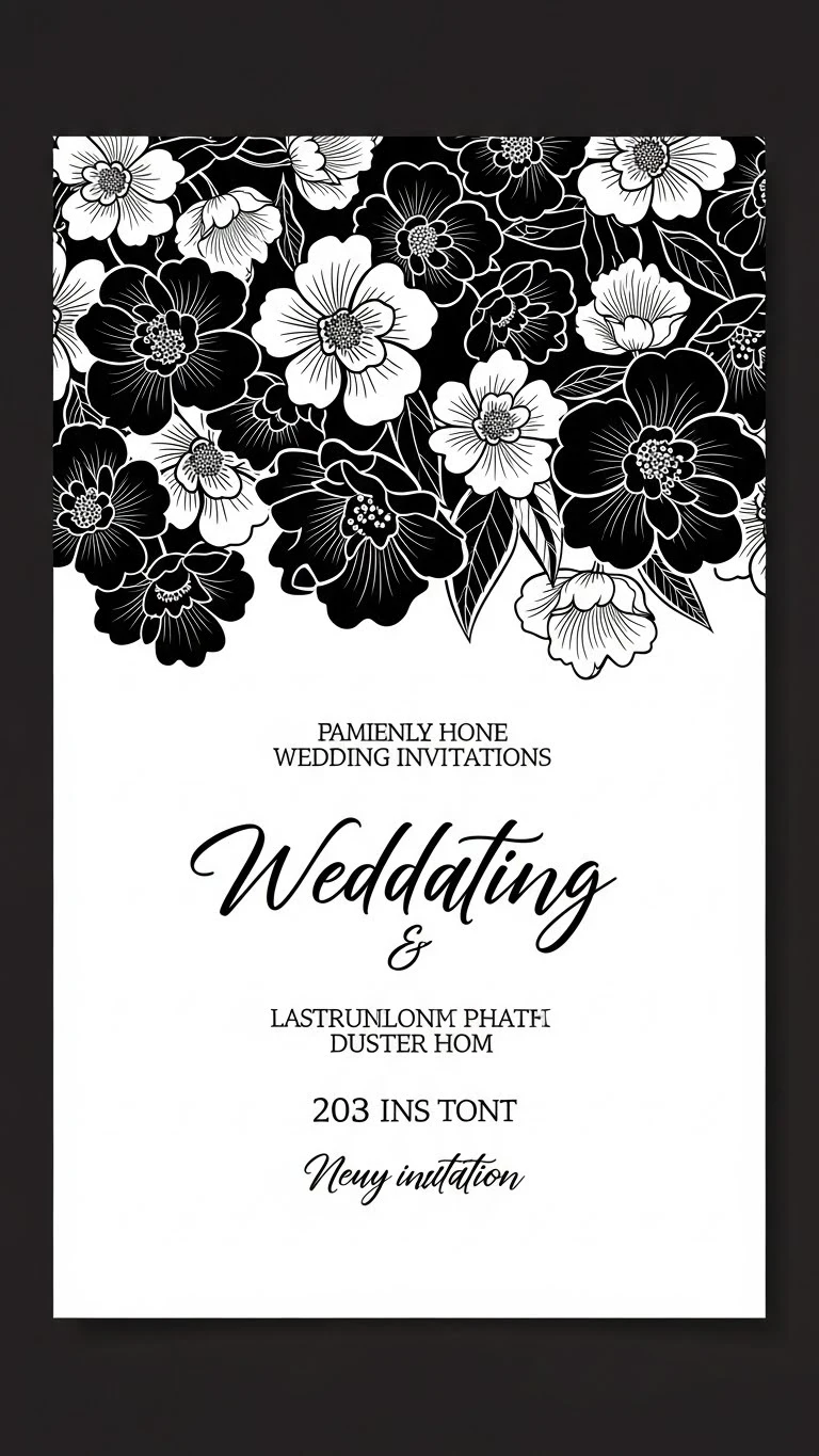 19 Wedding Invitations Card Ideas You’ll Love 21 Black and White Wedding Invitations Card with High Contrast Appeal
