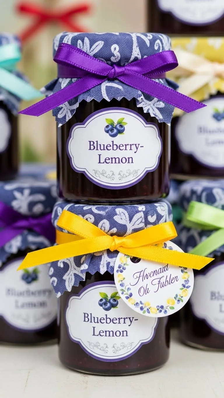 Jam Wedding Favors: Unique Ideas for Memorable Weddings 24 Blueberry-Lemon Jam Favors