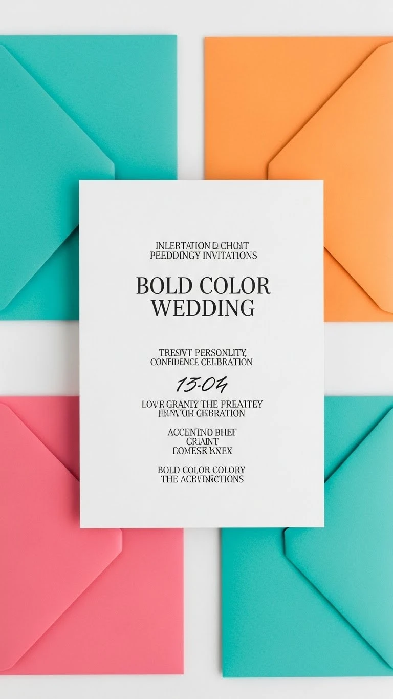 Creative Wedding Invitations Inspiration for Every Style 13 Bold Color Wedding Invitations Inspiration