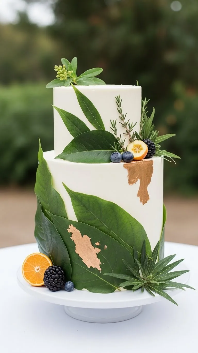 Modern Wedding Cakes Ideas You’ll Love 21 Botanical Greenery Wedding Cake