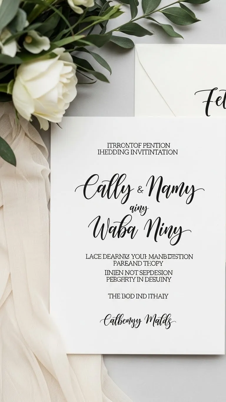 Creative Wedding Invitations Design Ideas for Your Big Day 11 Calligraphy Focused Wedding Invitations Design