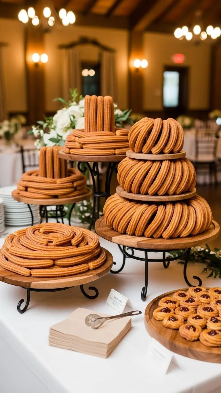 Unique Wedding Cake Alternatives for a Modern Twist 11 Churro Style Dessert Station Wedding Cake Alternative