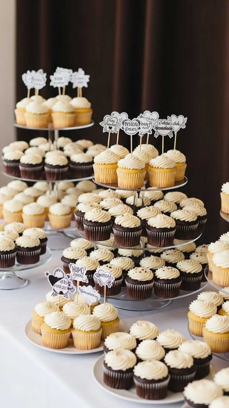 Wedding Dessert Ideas to Sweeten Your Big Day 7 Classic Cupcake Displays with Modern Flair