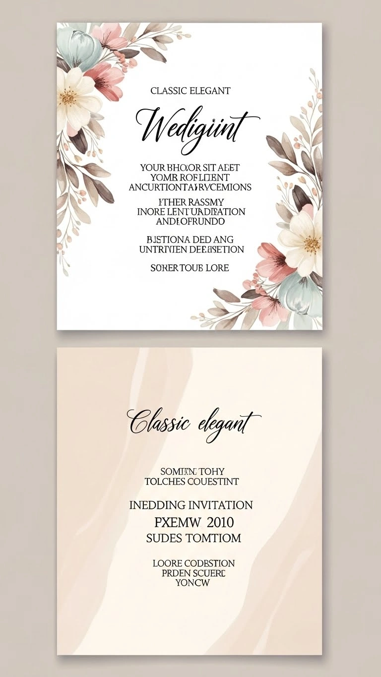 19 Wedding Invitations Card Ideas You’ll Love 5 Classic Elegant Wedding Invitations Card with Refined Typography