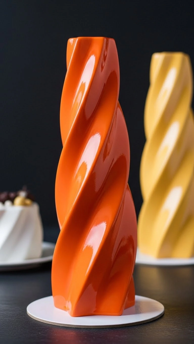 Orange Wedding Cakes Ideas That Steal the Spotlight 24 Contemporary Sculpted Orange Wedding Cakes