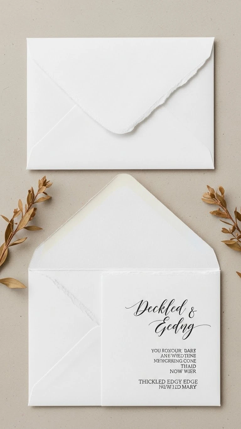 Elegant Artful Envelopes for Your RSVP Cards 3 Deckled Edge Envelopes
