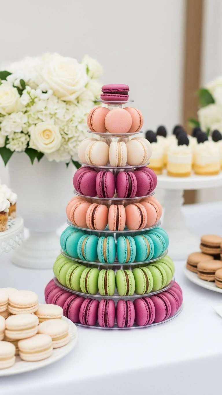 Wedding Dessert Ideas to Sweeten Your Big Day 6 Delicate Macaron Towers