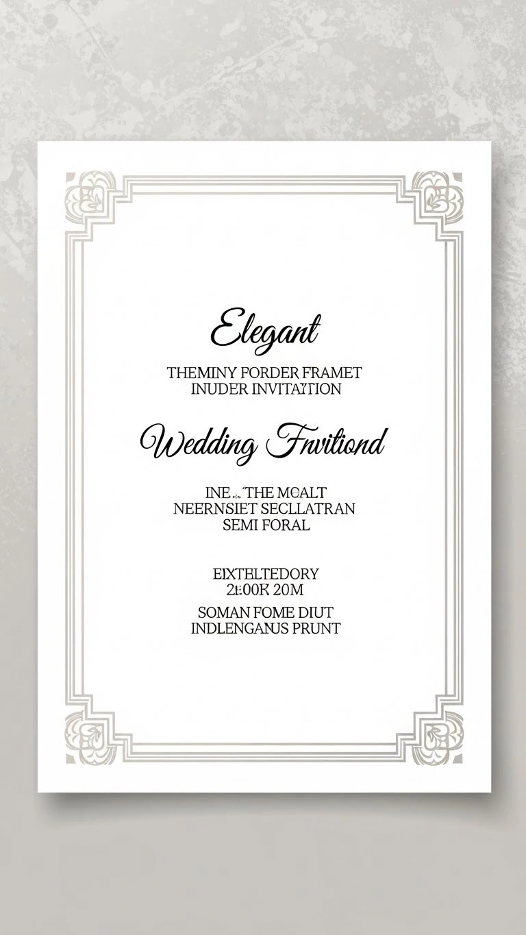 Creative Wedding Invitations Design Ideas for Your Big Day 24 Elegant Border Framed Wedding Invitations Design