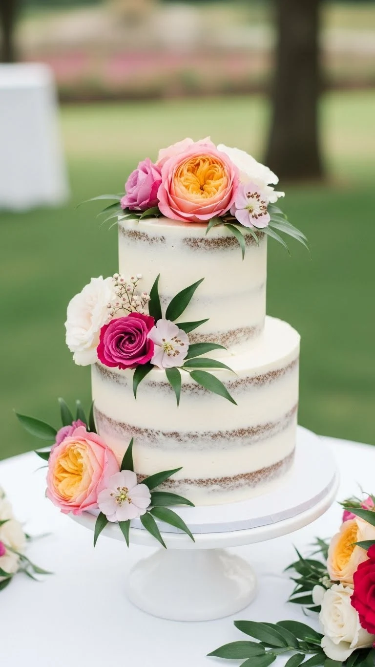 Small Wedding Cakes That Make a Big Impression 7 Floral-Adorned Petite Wedding Cakes