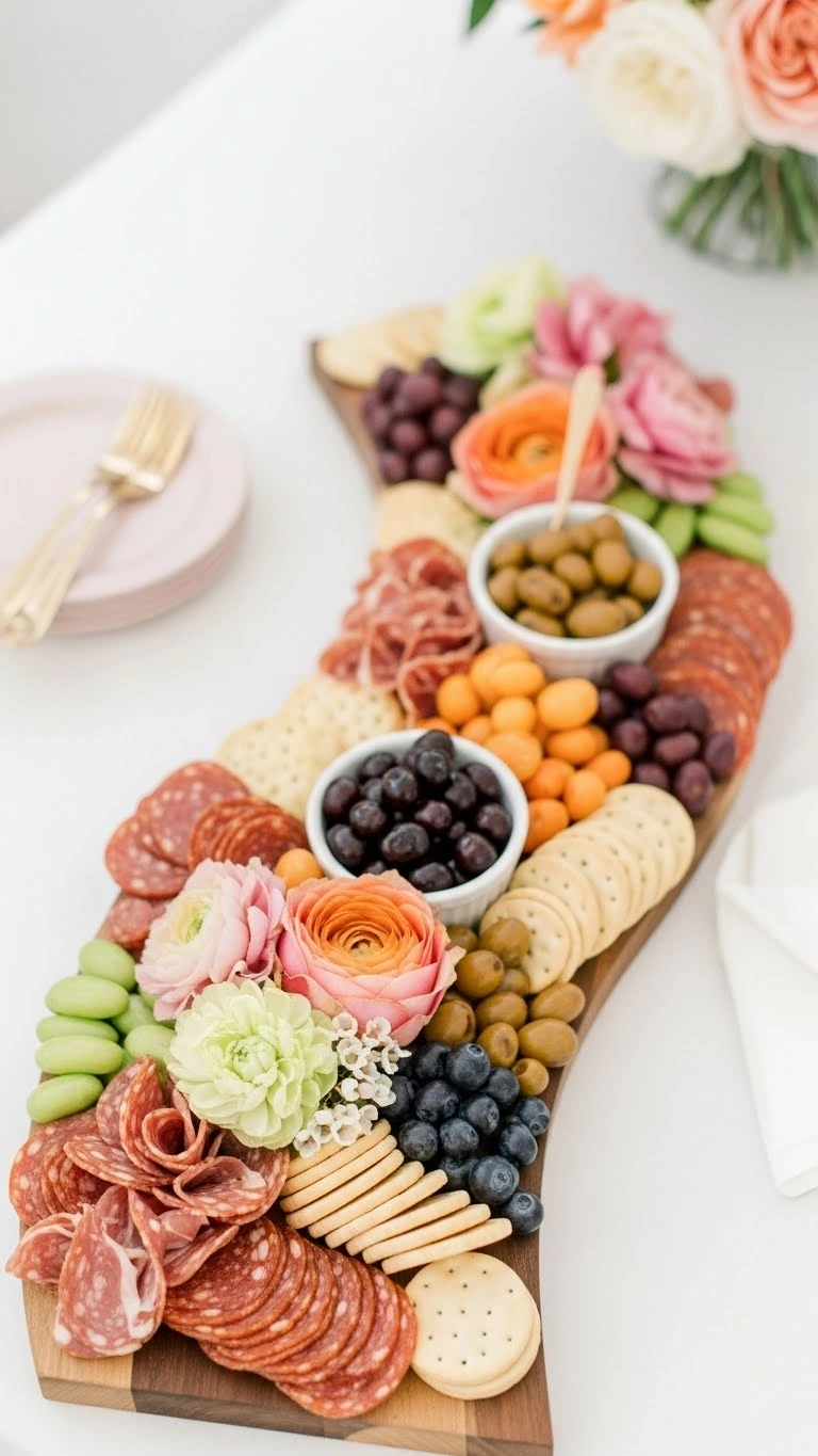 Wedding Charcuterie Boards Ideas 8 Floral-Inspired Wedding Charcuterie Boards for Romantic Themes