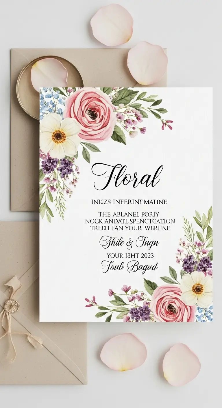 Aesthetic Wedding Invitations: 10 Elegant Ideas 5 Floral-Themed Aesthetic Wedding Invitations