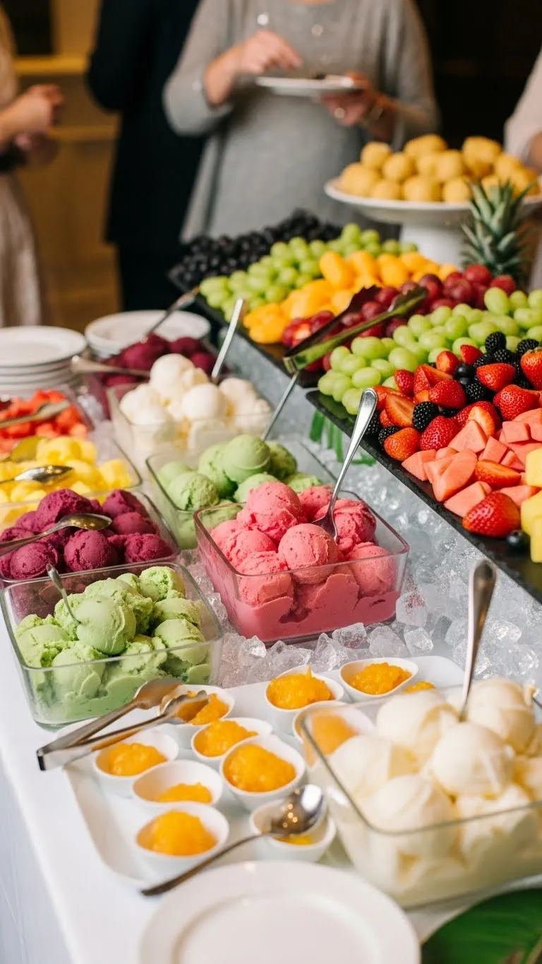 Wedding Food Station: 21 Ideas to Delight Your Guests 15 Fresh Fruit and Sorbet Station