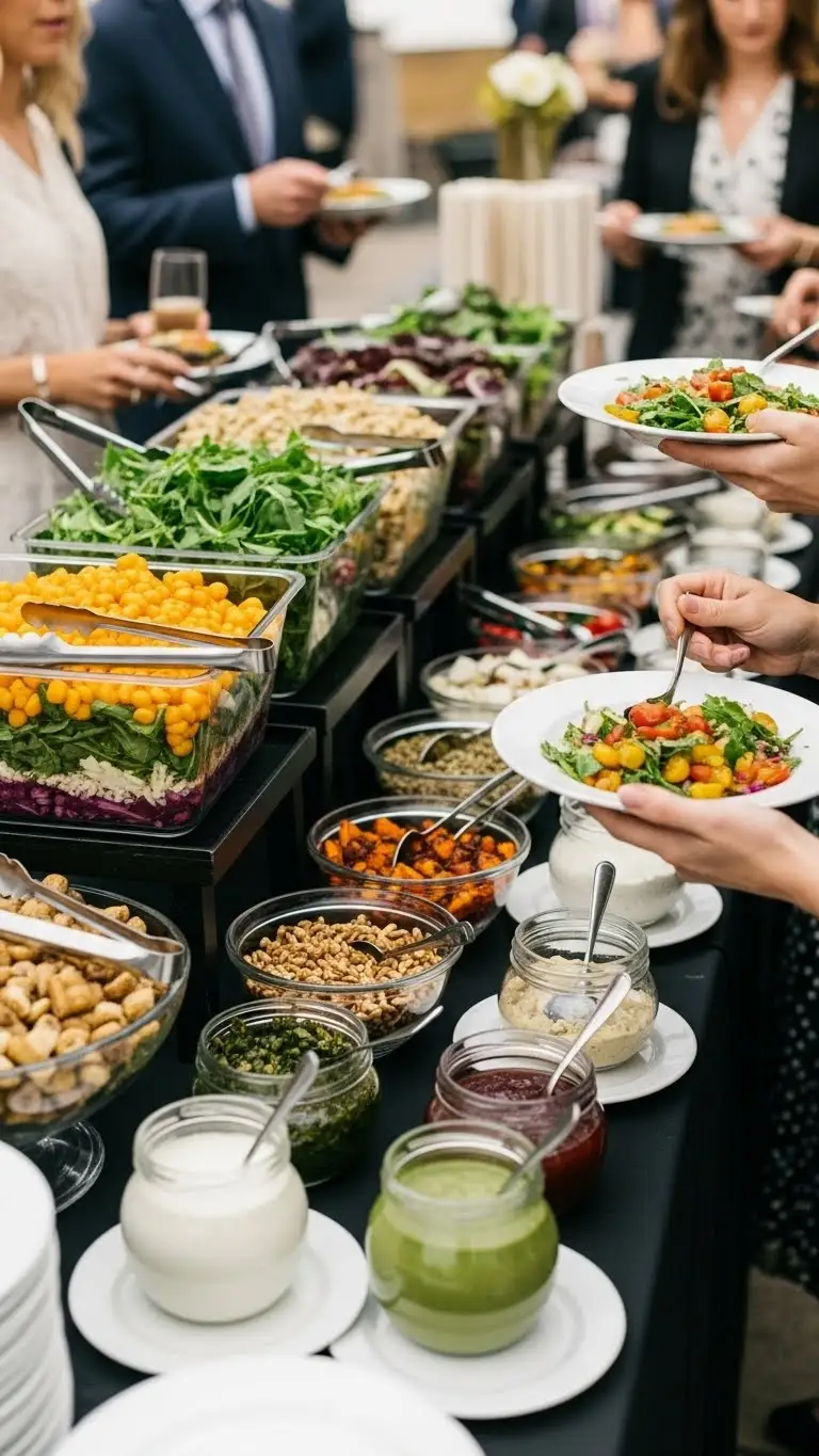 Wedding Food Station: 21 Ideas to Delight Your Guests 7 Fresh Salad and Garden Station