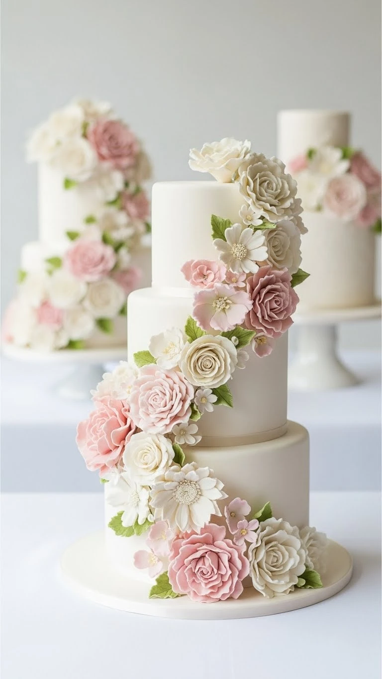 Luxury Wedding Cakes Ideas That Define Modern Elegance 5 Handcrafted Sugar Flower Luxury Wedding Cakes