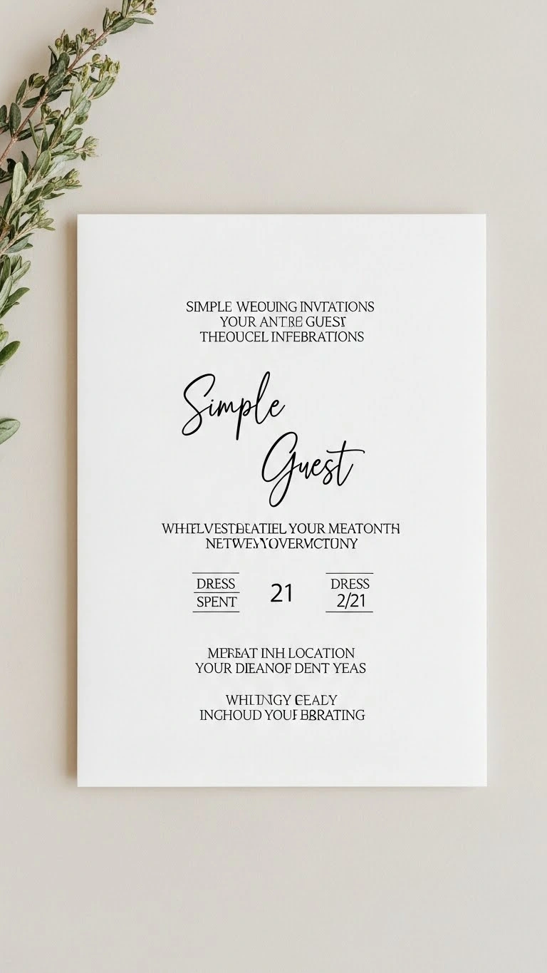 Simple Wedding Invitations That Feel Timeless & Chic 4 How Design Simplicity Improves Guest Experience