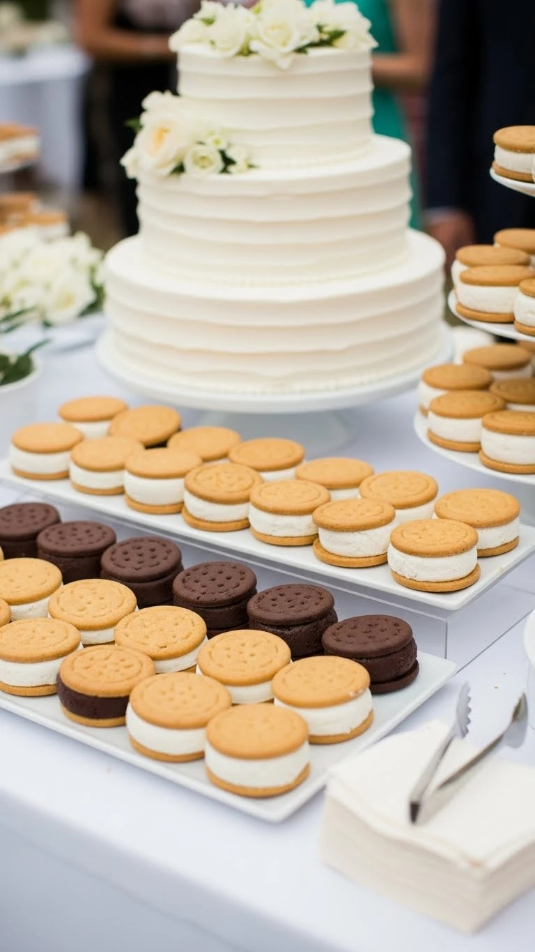 Unique Wedding Cake Alternatives for a Modern Twist 15 Ice Cream Sandwich Wedding Cake Alternative Concept