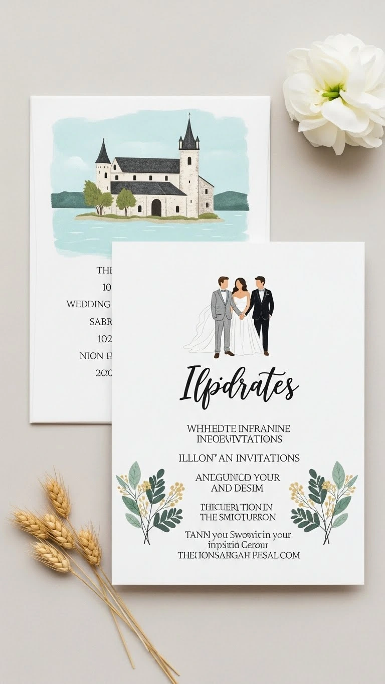 19 Wedding Invitations Card Ideas You’ll Love 12 Illustrated Wedding Invitations Card with Custom Artistic Elements