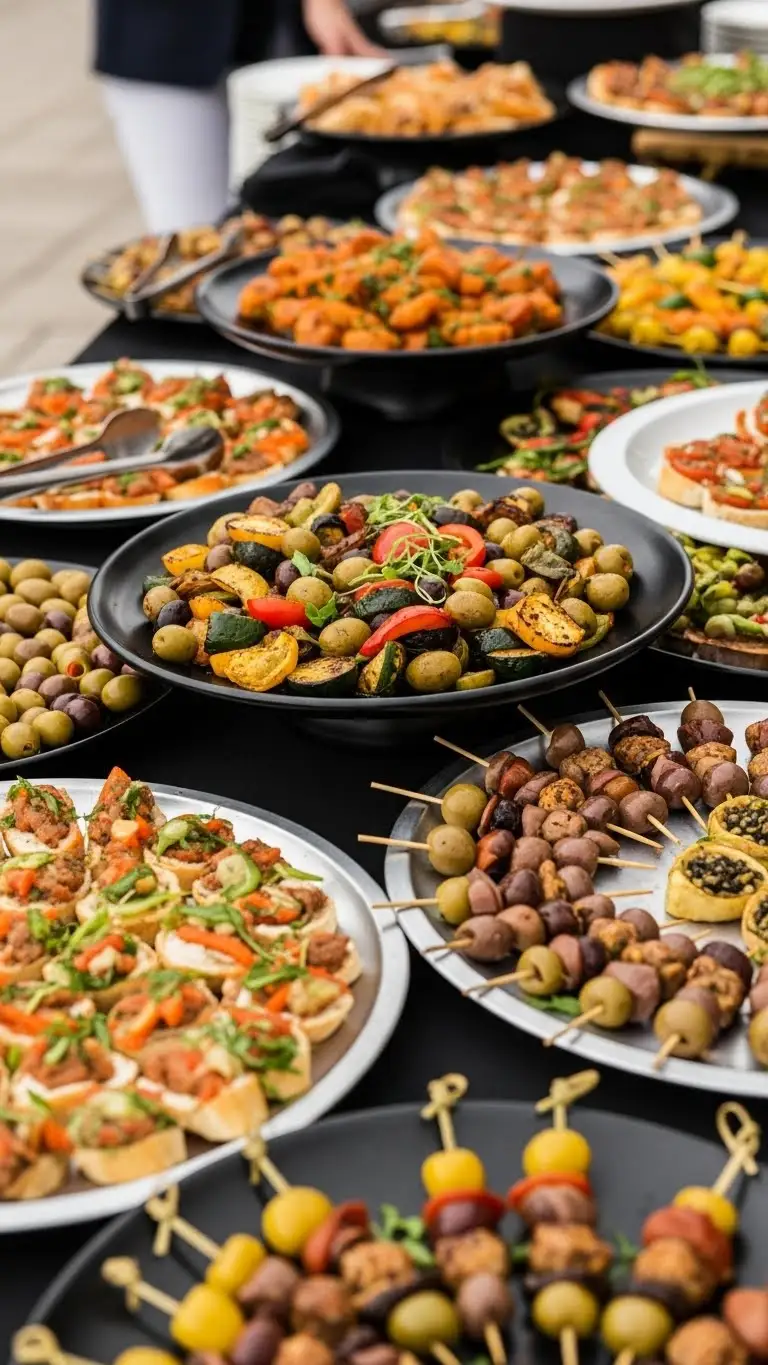 Wedding Food Station: 21 Ideas to Delight Your Guests 6 International Tapas Station
