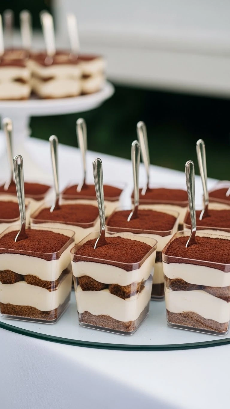 Unique Wedding Cake Alternatives for a Modern Twist 22 Mini Tiramisu Cups Wedding Cake Alternative