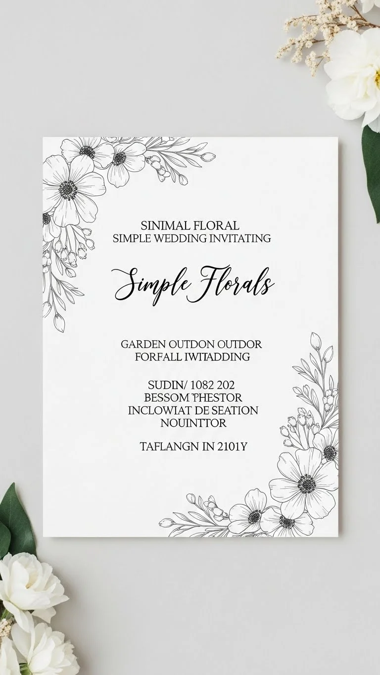 Simple Wedding Invitations That Feel Timeless & Chic 10 Minimal Floral Simple Wedding Invitations