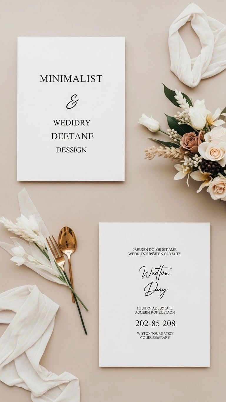 19 Wedding Invitations Card Ideas You’ll Love 6 Minimalist Wedding Invitations Card with Clean Layouts